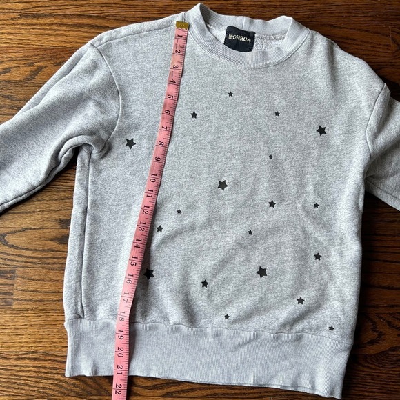Monrow Stardust Gray Crewneck Sweatshirt - XS - Picture 7 of 10